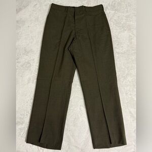 USMC Marine Corps Men's Green Poly/Wool Dress Trousers Alpha Uniform Pants 90’s
